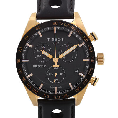 Tissot PRS 516 Chronograph Steel Black Dial Quartz Mens Watch T100