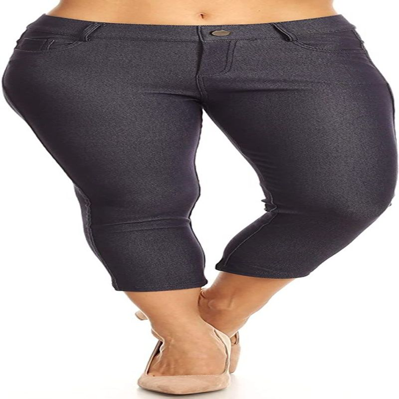 ICONOFLASH Women's 5 Pocket Capri Jeggings - Pull On Skinny Stretch  Colored... | eBay