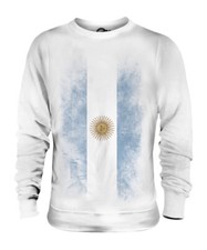 ARGENTINA FADED FLAG UNISEX SWEATER TOP ARGENTINE ARGENTINIAN ARGENTINEAN