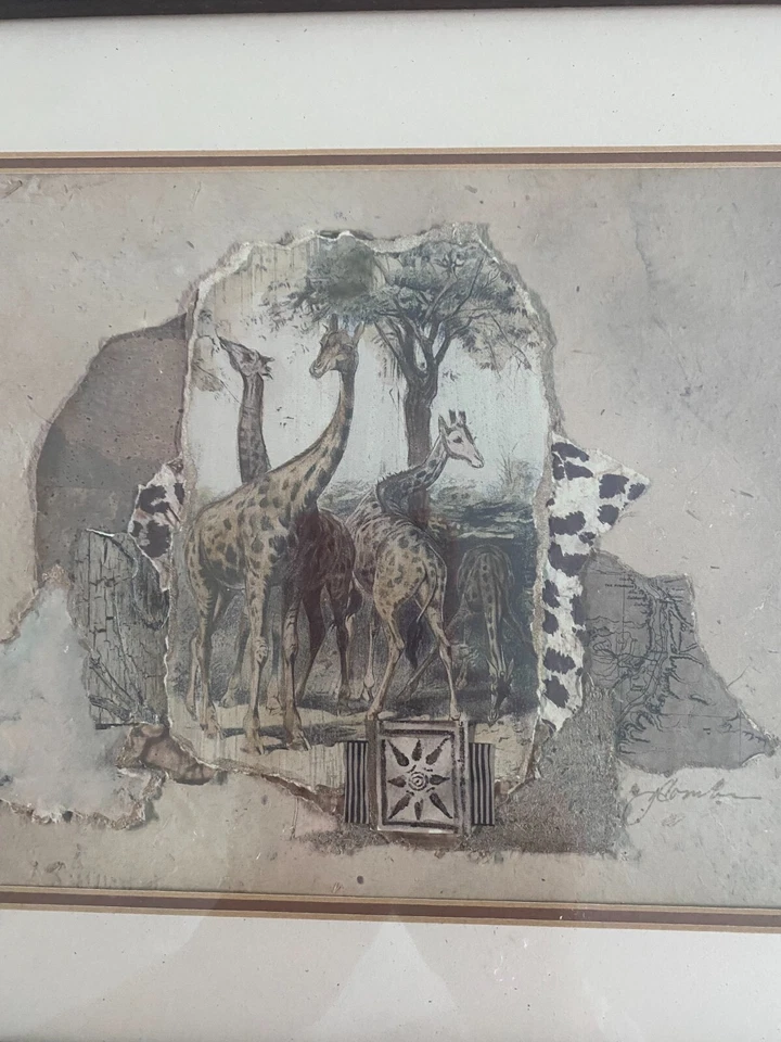 Joyce Peines Safari Dúo-Estilo Vintage-Impresiones de Vida Silvestre Africana Enmarcadas Foto 4 de 4