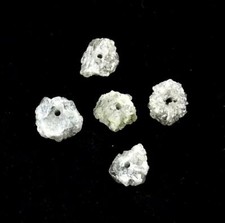 5 x großer Diamant Ø 5 - 6 mm Rohdiamant 3,82 Karat Kt ct gebohrt diamond QT p