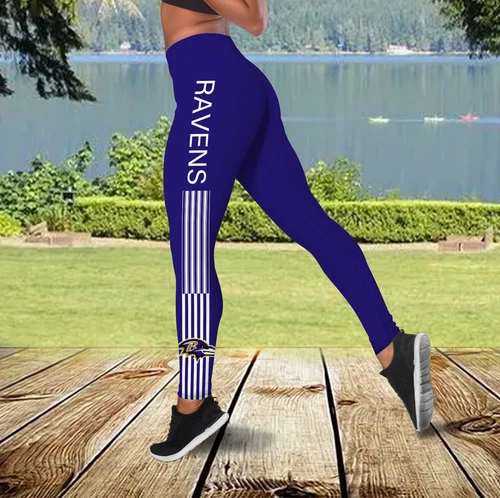 Baltimore Team Football Yoga Pants, Ravens Football Leggings, American Football Leggings