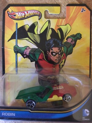 2012 Hot Wheels DC Comics Character Car Robin NIP
