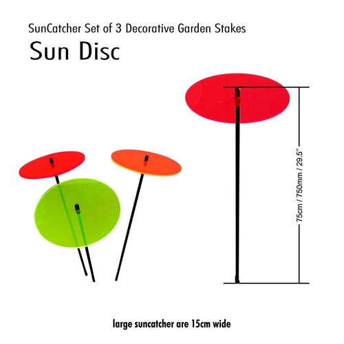 "Grande set di 3 ""Dischi solari"" ornamentali decorazione giardino" - Foto 29 di 30