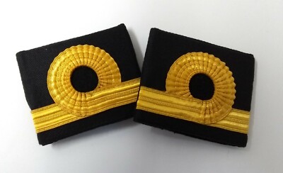 Genuine British Issue Royal Navy Sub Lieutenant Gold Lace Rank Slides RN SBLT6