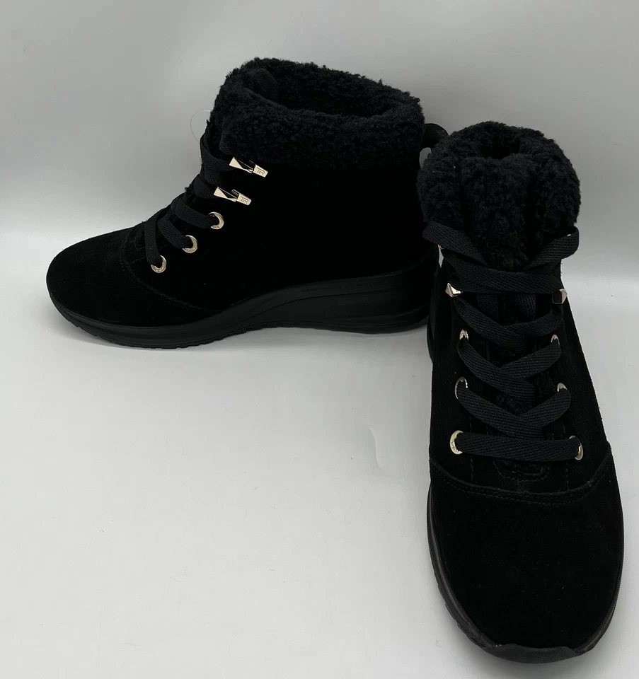 Taryn Rose Weatherproof Collection Black Suede 'Zahara' Shearling Boot sz 8.5M - Image 2 of 4