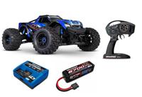 Traxxas 89086-4 Maxx V2 1/10 Brushless Monstertruck + Trx 4S Set Blau