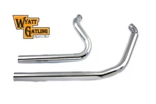 Wyatt Gatling Exhaust Drag Pipe Set Straight Cut fits Harley Davidson