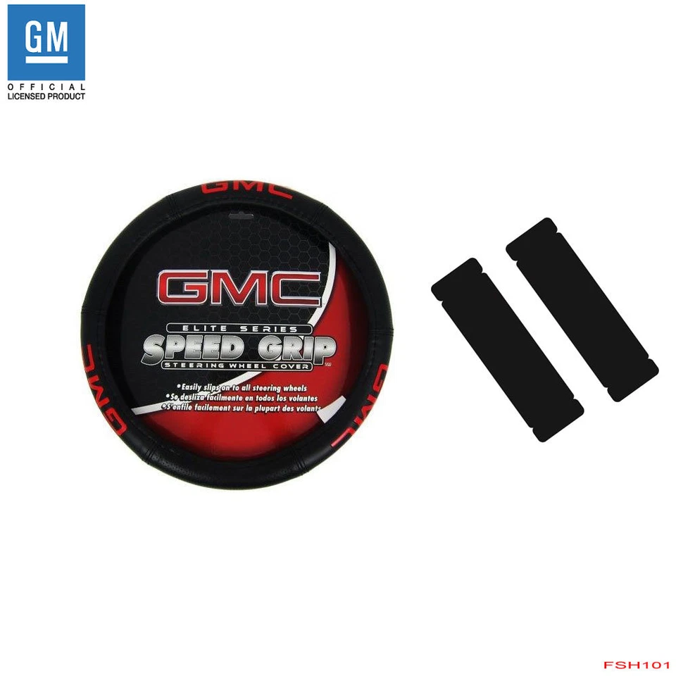 New GMC Elite Car Truck SUV Front Seat Covers Steering Wheel Cover Shoulder Pads Foto 4 de 4