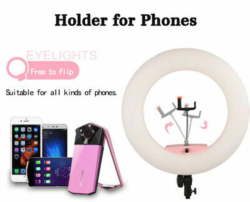 Yidoblo 18" LED Ring Light 96W 5500K Dimmable Photography Lamp For Youtube Live - Image 4 of 4