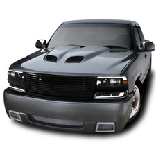Tlaps For 99-02 Silverado00-06 Suburban Tahoe Blk Led Bar Headlights Ah Grille