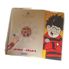 2026 Dennis The Menace UK 50P Brilliant Uncirculated Colour Coin Beano