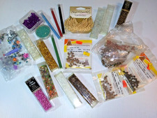 Lot Mixed Beads For Jewelry Making Glass, Seed, Wood 21 packs