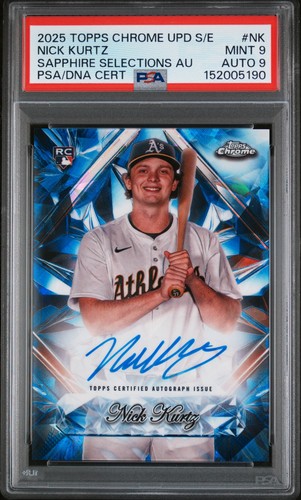 Nick Kurtz #SSA-NK 2025 Topps Chrome Sapphire Update Selections Autograph card