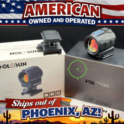 Holosun SCRS-RD-MRS Solar Charging Multi Reticle Green Circle Dot Sight