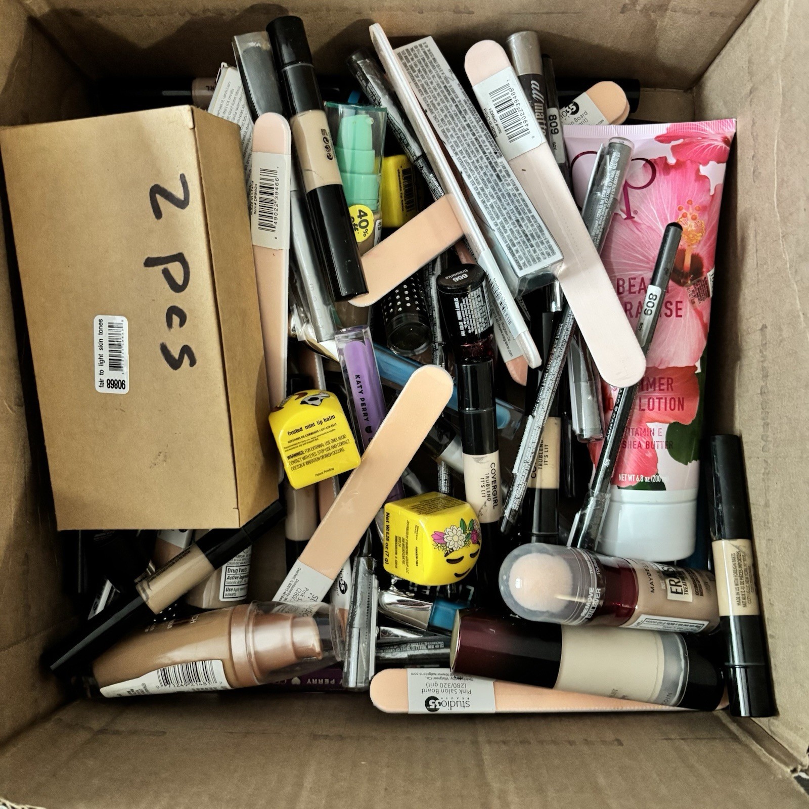 5 Pound Box of Assorted Full Size Makeup & Beauty Lot