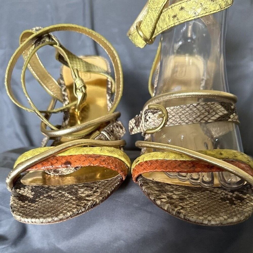 Coach Florence Women's Heels Printed Python Snake… - image 8