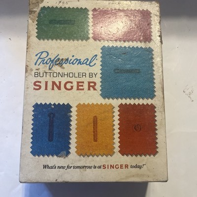 Vintage Singer Professional Buttonholer 38116 Attachment W Box Manual Cams