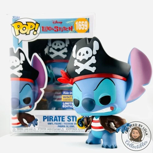 Funko Pop! Disney Pirate Stitch #1659 Vinyl Figure NIB w/ Protector Ltd Edition