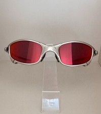 Oakley Juliet 1.0 X Metal Sunglasses, Retro Silver Frame,.Dark Red Polarized Len