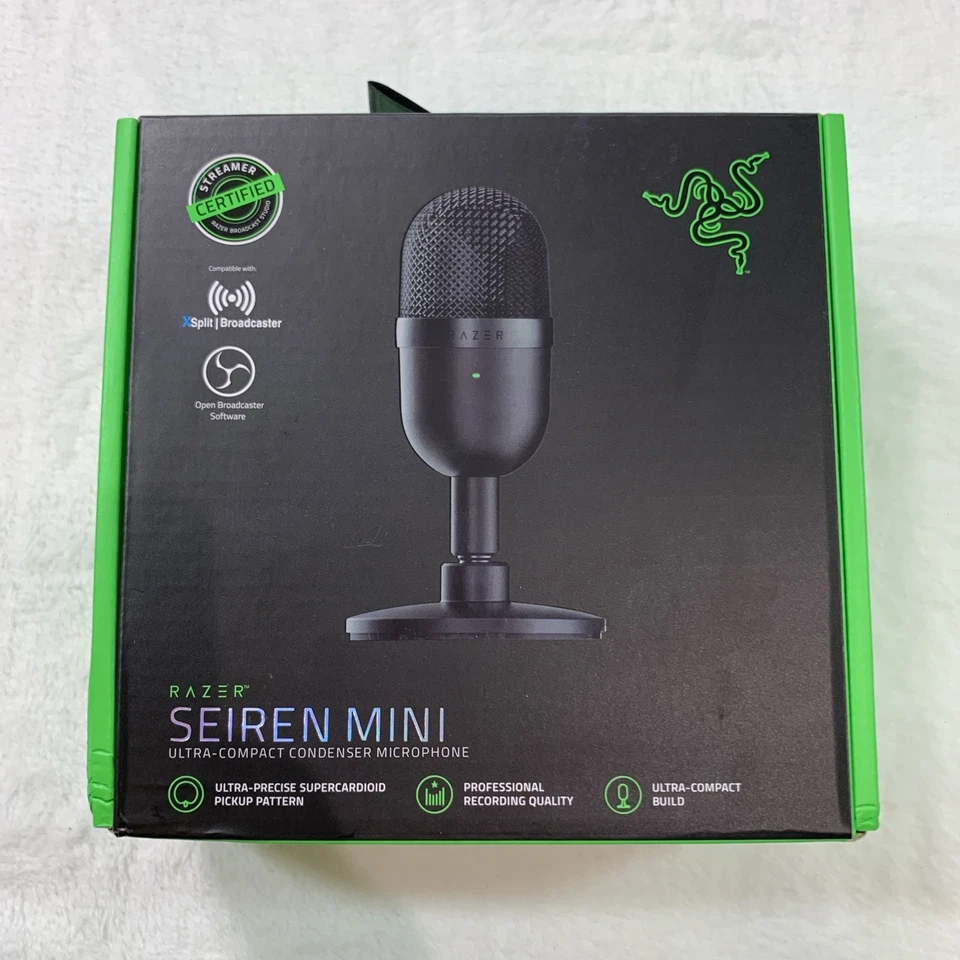 Razer Seiren Mini Ultrakompaktes Kondensator Streaming Mikrofon Schwarz 