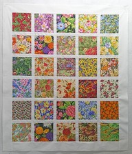 I-SPY Flower Quilt Top B137- size 37" x 43"- LAP QUILT, Toddler Quilt