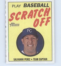 2019 Topps Heritage #26 Salvador Perez 1970 Topps Scratch-Offs
