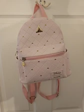 Loungefly Disney Days Pink Castle Quilted Mini Backpack