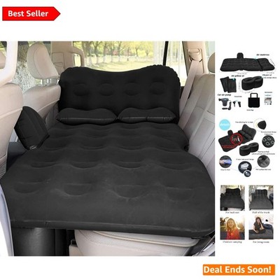 Comfortable Car Camping Bed with Honeycomb Design - Inflate in Minutes, Black