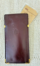 CARTIER Bordeaux Leather Sunglasses Eyeglasses Case Must de Cartier Paris Used