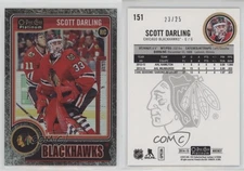 2014-15 O-Pee-Chee Platinum Black Ice /25 Scott Darling #151 Rookie RC
