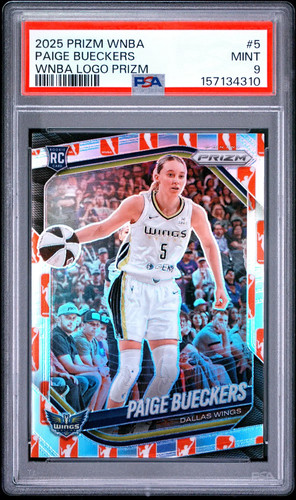 2025 Panini Prizm WNBA Paige Bueckers #5 Logo PSA 9