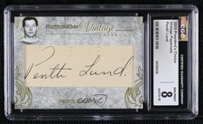 2025 President's Choice Vintage Papercuts 1/1 Pentti Lund CGC 8 Auto 7ez