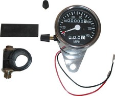 Speedo 60mm 2:1 MPH Black face with Tripmeter & Chrome Body (Each)