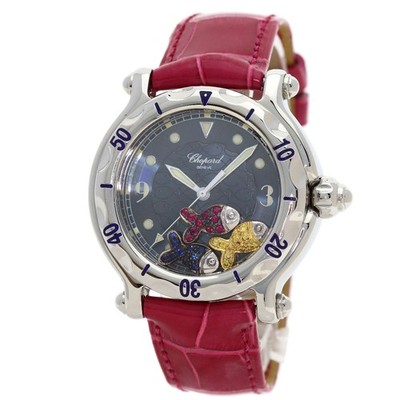 Chopard Happy sport happy fish Watches 28/8347/402 Stainless Steel/Leather mens