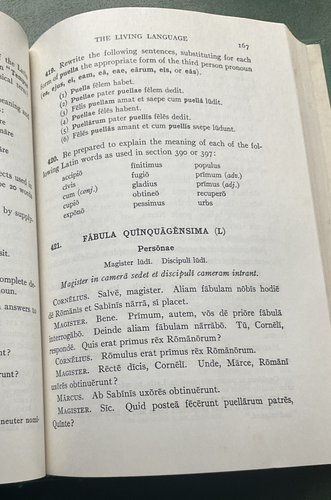 Vintage The Living Language Latin book beginners Carr Hadzsits 1933 hardcover - Picture 8 of 8