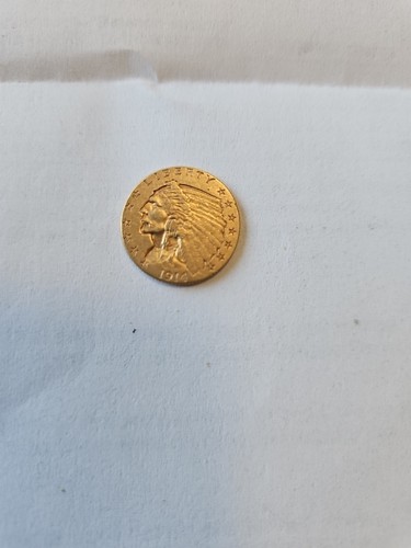1914-D US Gold $2.50 Indian Head Quarter Eagle Coin - Picture 2 of 17