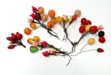 Lot Vintage 1940s MILLINERY FRUITS FLOWERS for Hat Decoration