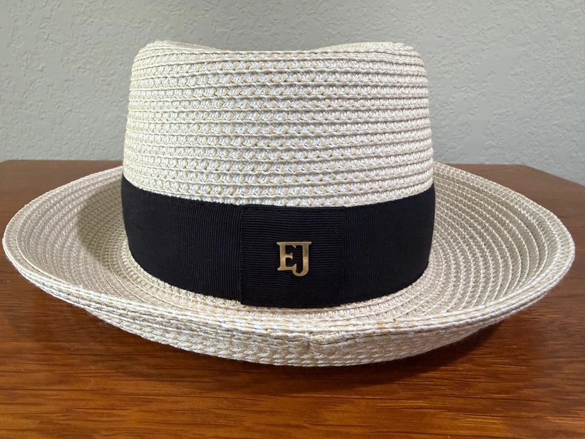 $240 New Eric Javits Women\'s Packable Stripe Bucket Straw Hat~ Black and Tan Squishee® Bucket Hat | Straw Bucket Hat | Eric Javits main image 3