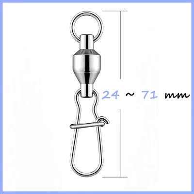 Premium Edelstahl Kugellagerwirbel Wirbel Welswirbel Meereswirbel 10~100Stk - Bild 1 von 4