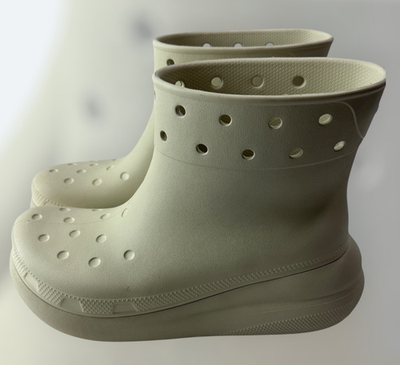 CROCS Classic Crush Rain Boots BONE Cream Mens Size 11  display picture 2