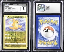 Square Cut - Dragonite 131/195 Silver Tempest - CGC 8 Error - Rev Holo - Pokémon