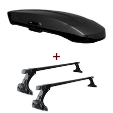 Dachbox Thule Vector L + Dachträger Thule SquareBar für Jeep Wrangler Typ JK top