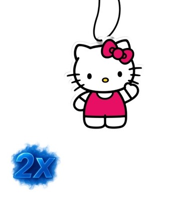 2x Hello Kitty Duftbaum/Auto Lufterfrischer/Vanilla