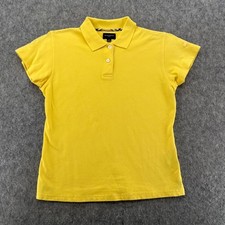Vintage Burberry Golf Yellow Short Sleeve Polo Shirt S Womens Classic