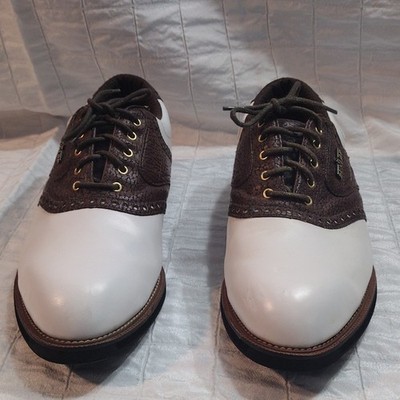 Dunlop M2630QCS Men's Brown White Golf Sneakers Spikes Size 9.5 US 42 EU