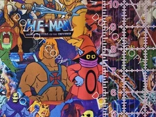 Custom Cotton Woven Fabric 80s Cartoon He Man Skeletor By the 1/4 Yard 9x56 V3