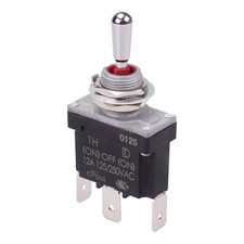  On -Off- ON Momentary Sealed 12mm Toggle Switch SPDT 12A IP68