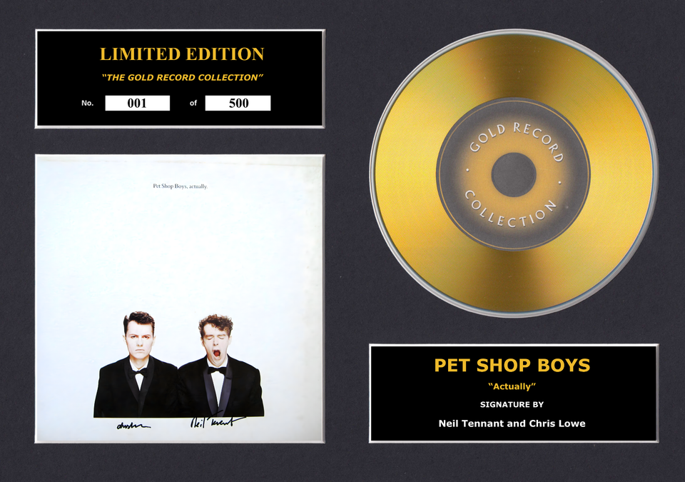Golden Disc Pet Shop Boys Gold Disc Album Ltd Edition Framed Picture Memorabilia ...