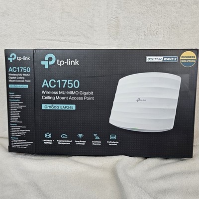  TP-Link Omada EAP245 AC1750 Wireless MU-MIMO Gigabit Ceiling Mount Access Point